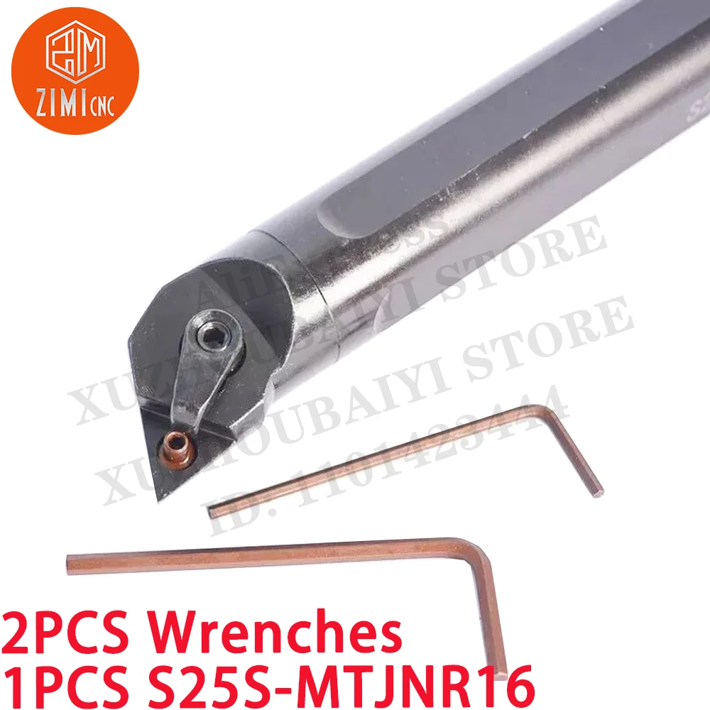 1PCS S25S-MTJNR16 Portaherramientas de torneado interno para torno CNC de 25*250 mm Para insertos de carburo TNMG16 Herramienta de corte mecánica para torno de metal