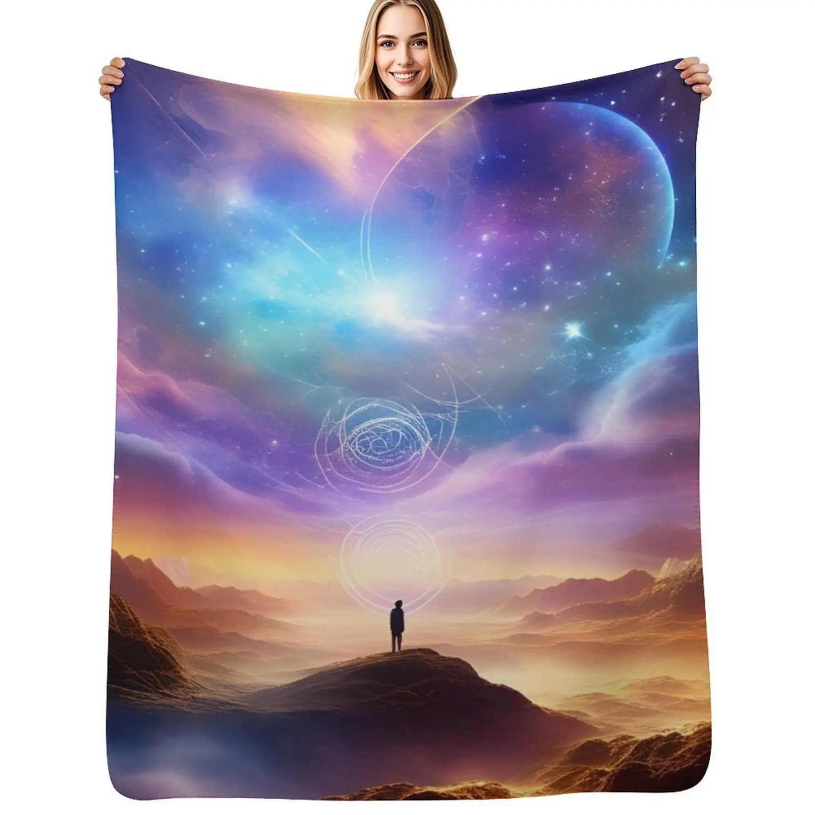 Nebulae Whisper Across the Vast Expanse of Space Throw Blanket Loose Blankets Sofas Of Decoration Sofa Throw Blankets