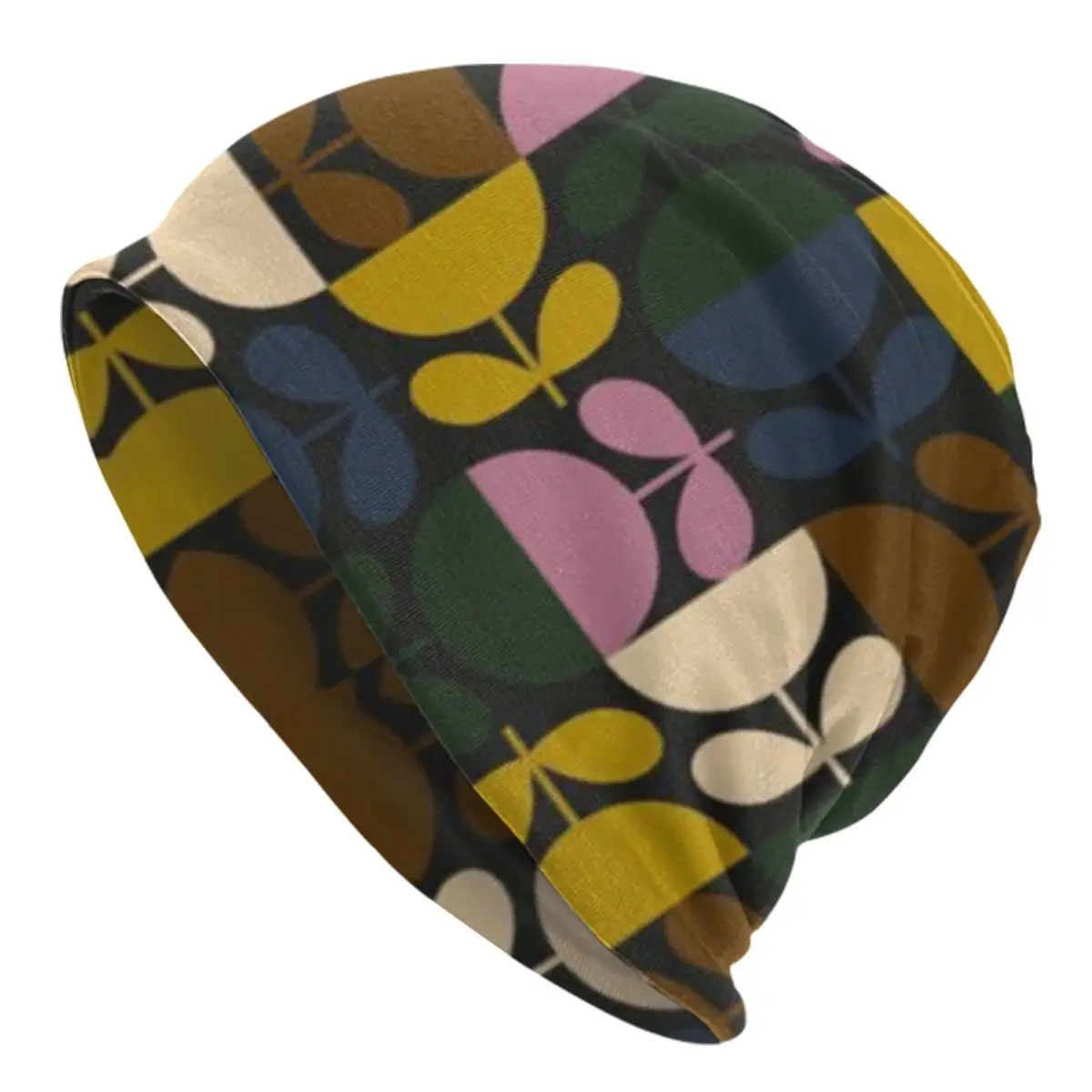 

Orla Kiely Multi Stem Skullies Beanies Caps Unisex Outdoor Winter Warm Knit Hat Adult Abstract Scandinavian Floral Bonnet Hats