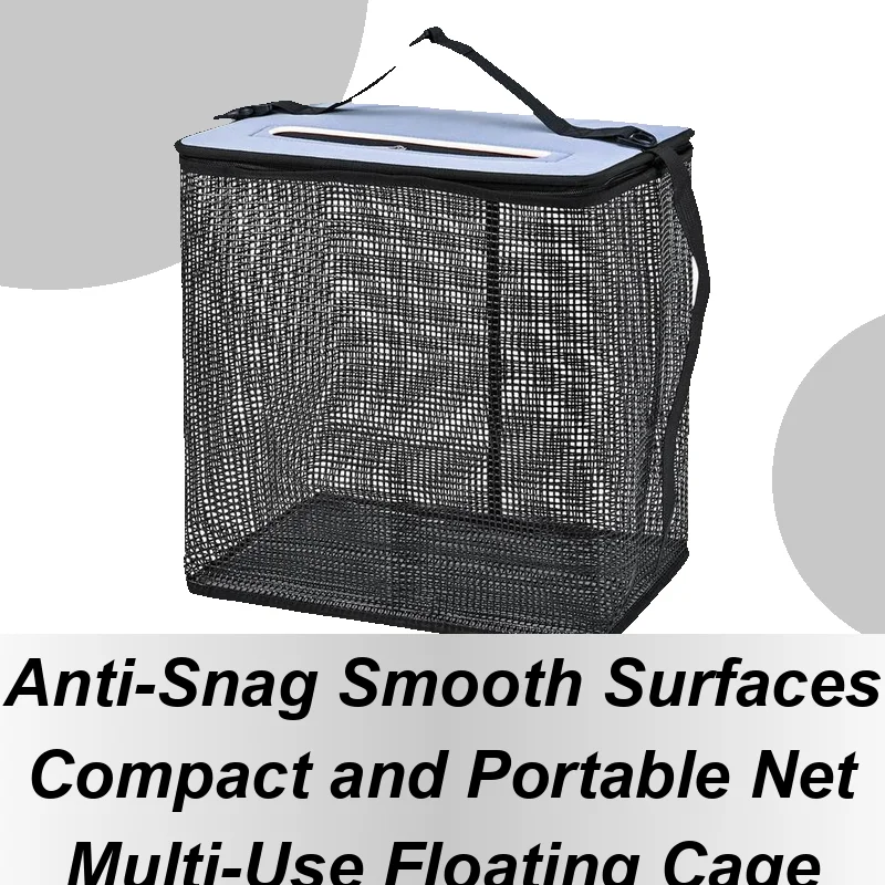 

Floating Fish Basket Foldable Floating Fish Basket Mesh Net Compact Holder for Crabbing Kayak Boat Camping Outdoor Activities