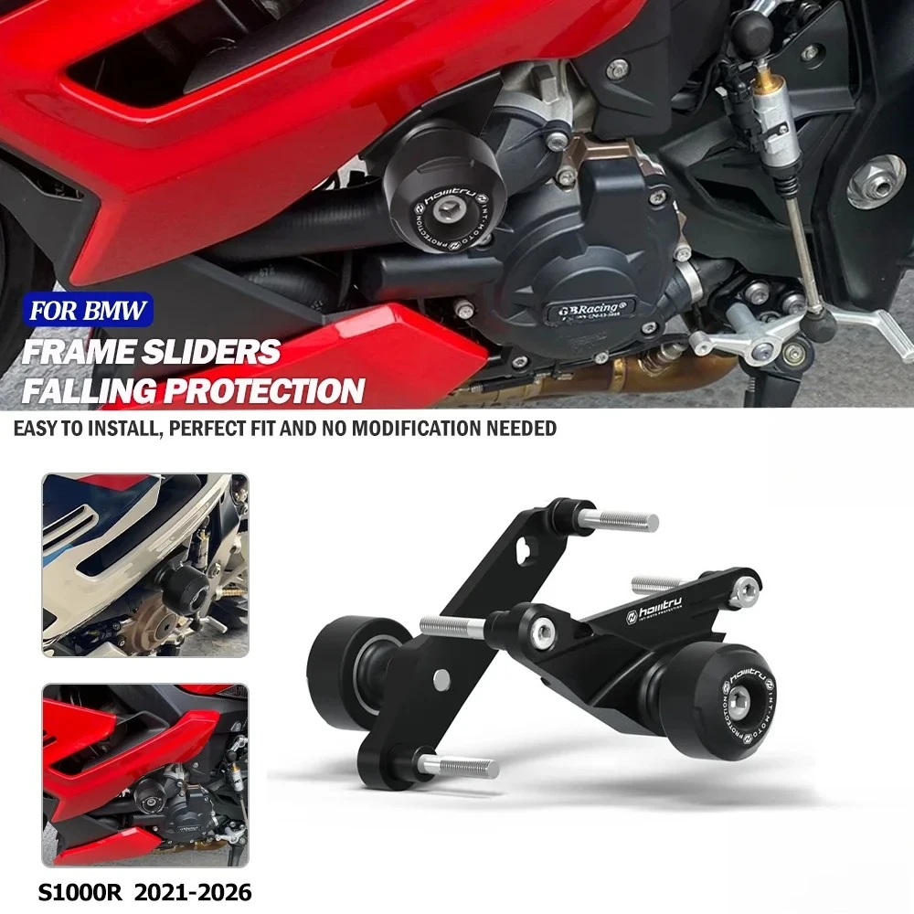 Fit For B M W S1000R 2021‑2026 Motorcycle Frame Slider Engine Crash Pad Fairing Anti‑fall Side Protector Accessories