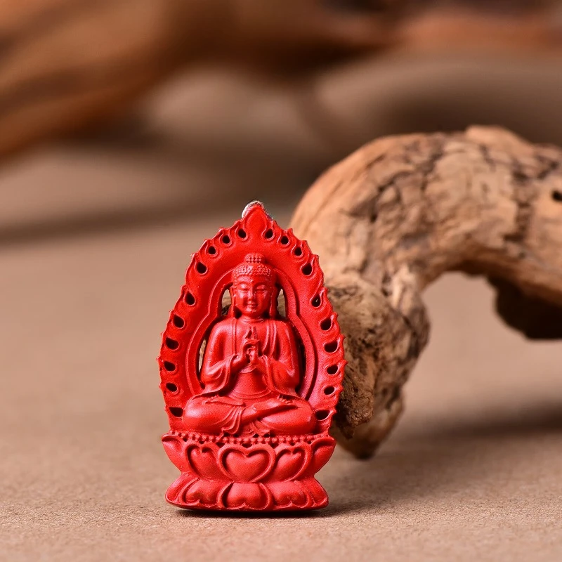 

Подвеска Rulai в виде Красного песка Cinnabar для мужчин и женщин, универсальные украшения