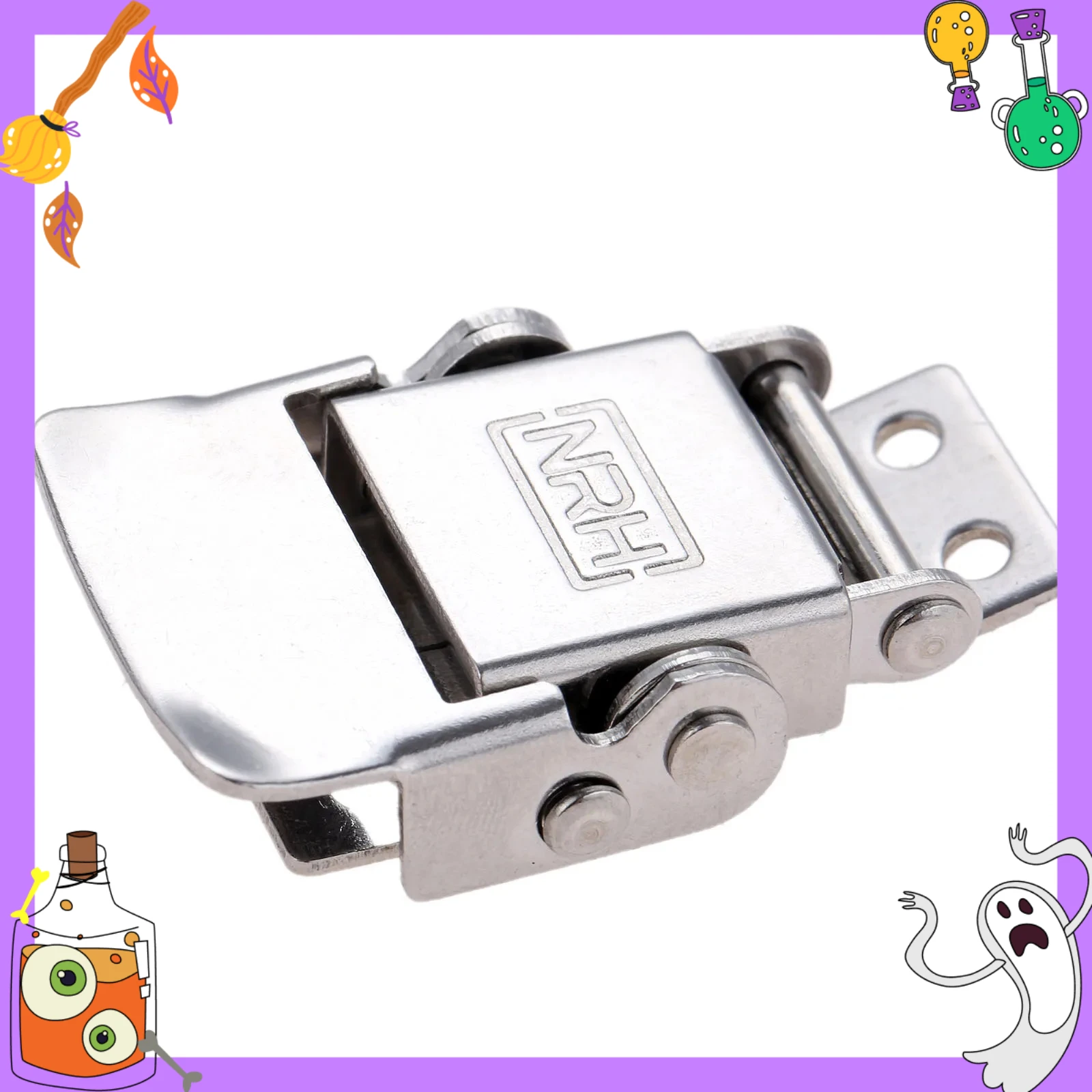 2pcs Stainless Steel Lock Spring Buckle Sealing Toggle Latch Clasp 46*27mm Industrial/Home/Office Air Bag Hasp Wood Jewelry Box