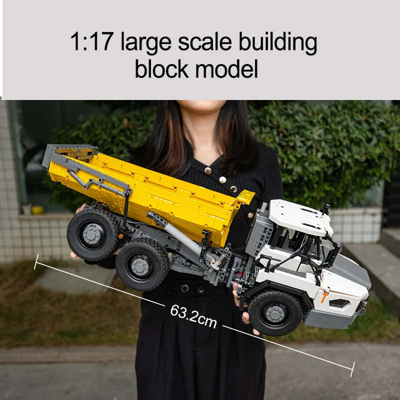 Cada Technical City Rc Articulated Dump Truck Building Blocks 3067PCS Heavy Engineering RC Car Remote Control Bricks Adult Toy