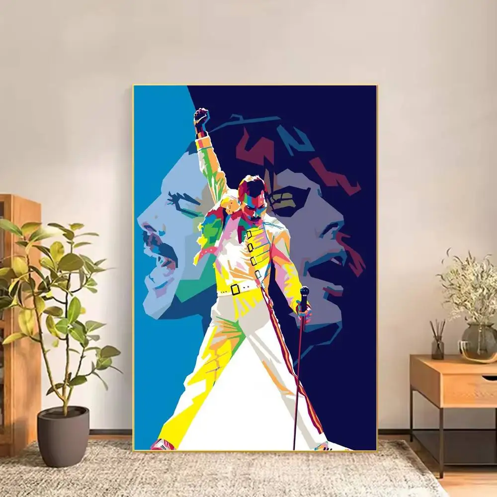 Freddie Mercury Bohemian Rock Poster Versatile HD Waterproof Wall Art Self-Adhesive Decor for Any Space Ideal Gift