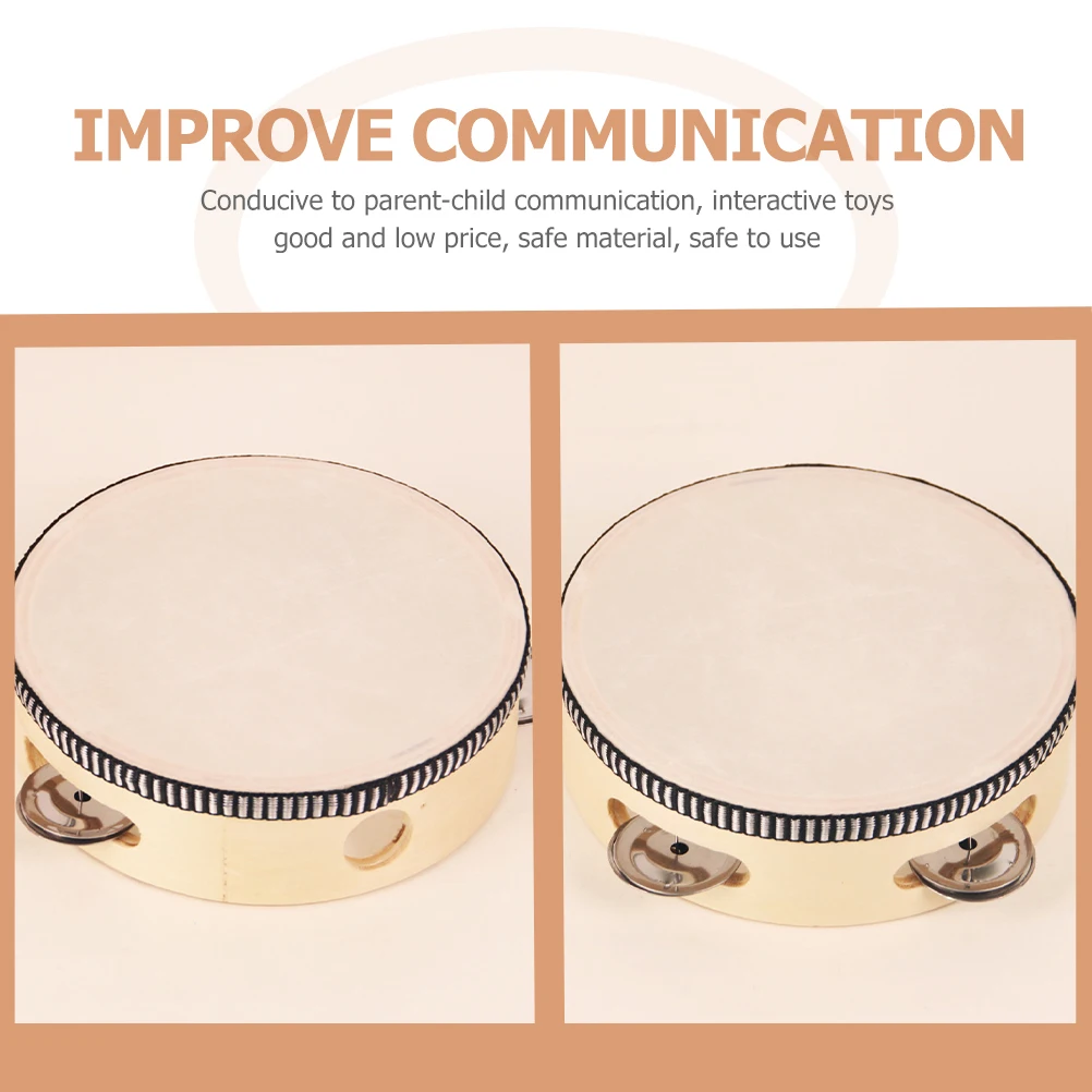 

Instruments Tambourine Percussion Hand Drum Bell Musical Ivory Toddler