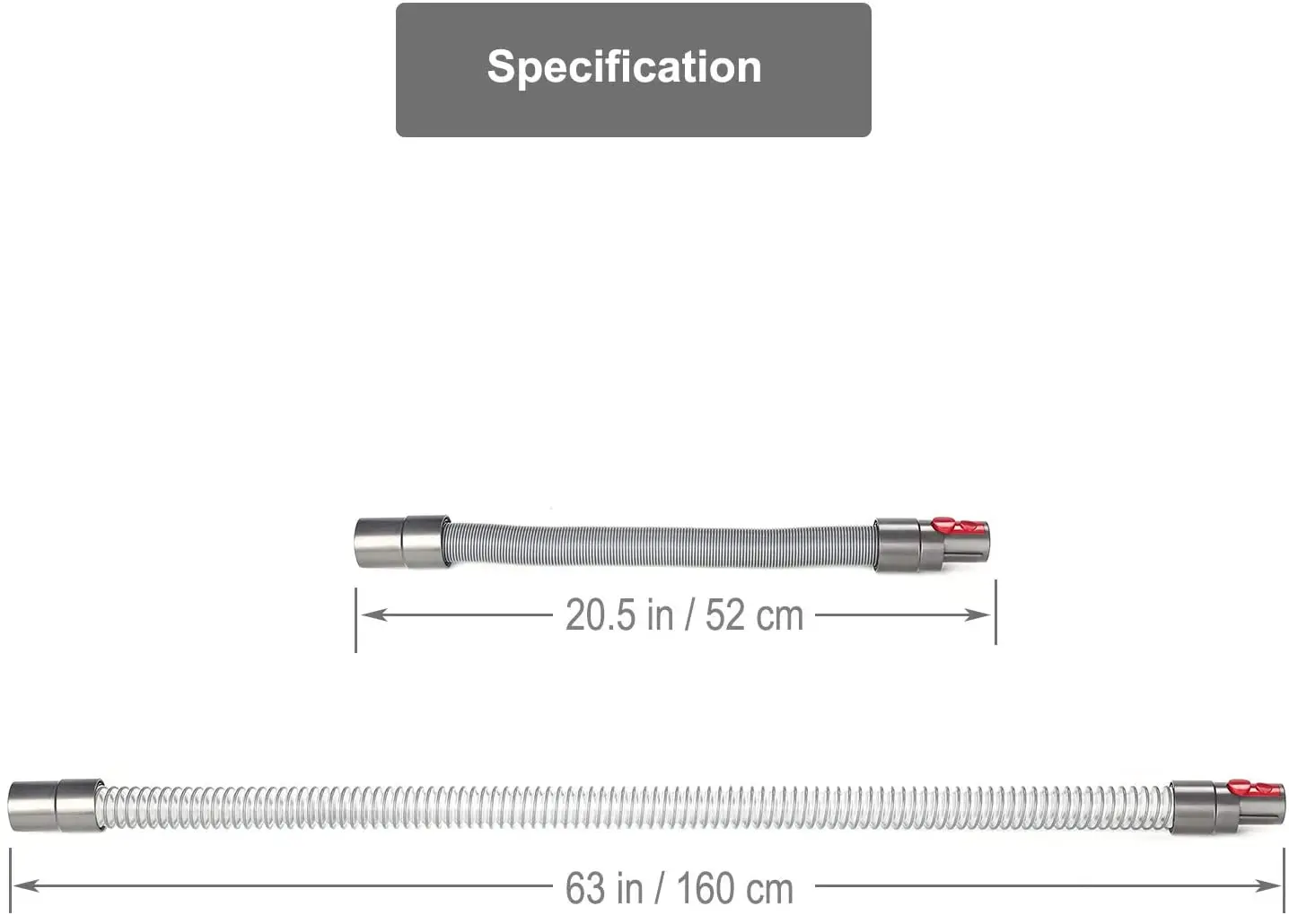 Flexible Extension Hose Compatible with Dyson V7V8V10V11V12V15G5 Cordless Stick Vacuum Cleaner Accessory