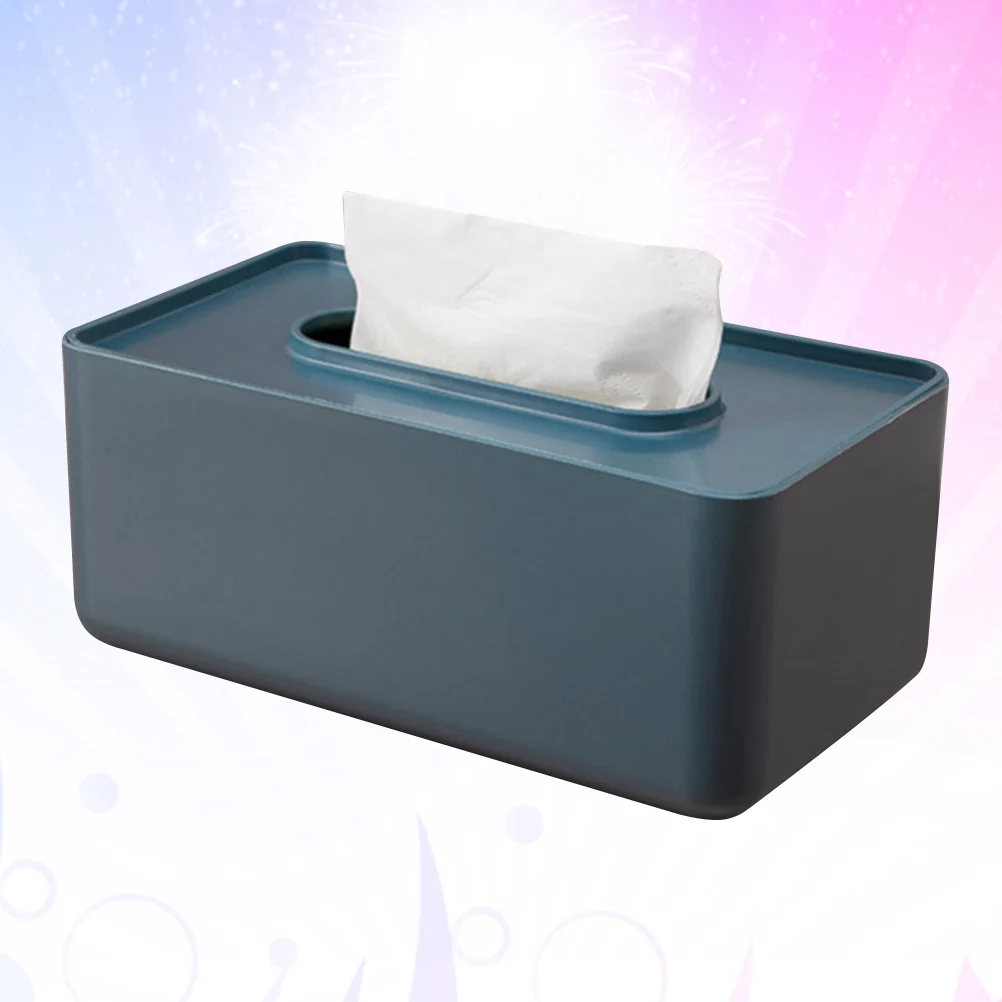

Waterproof Tissue Box Napkin Storage Container Practical Paper Holder Blue PP Material Fits Most Tissues Home Office Car Use