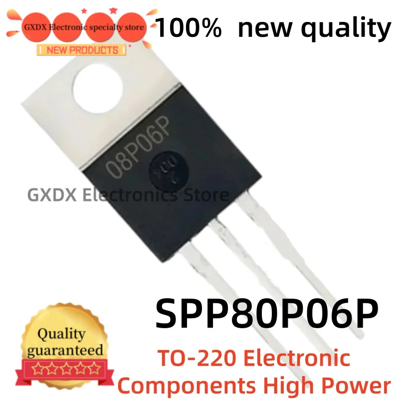 10-20-30-50 piezas/lote 100% nuevo TO220 80P06P SPP80P06P TO-220 60V 80A Electronic Components High Power In Stock
