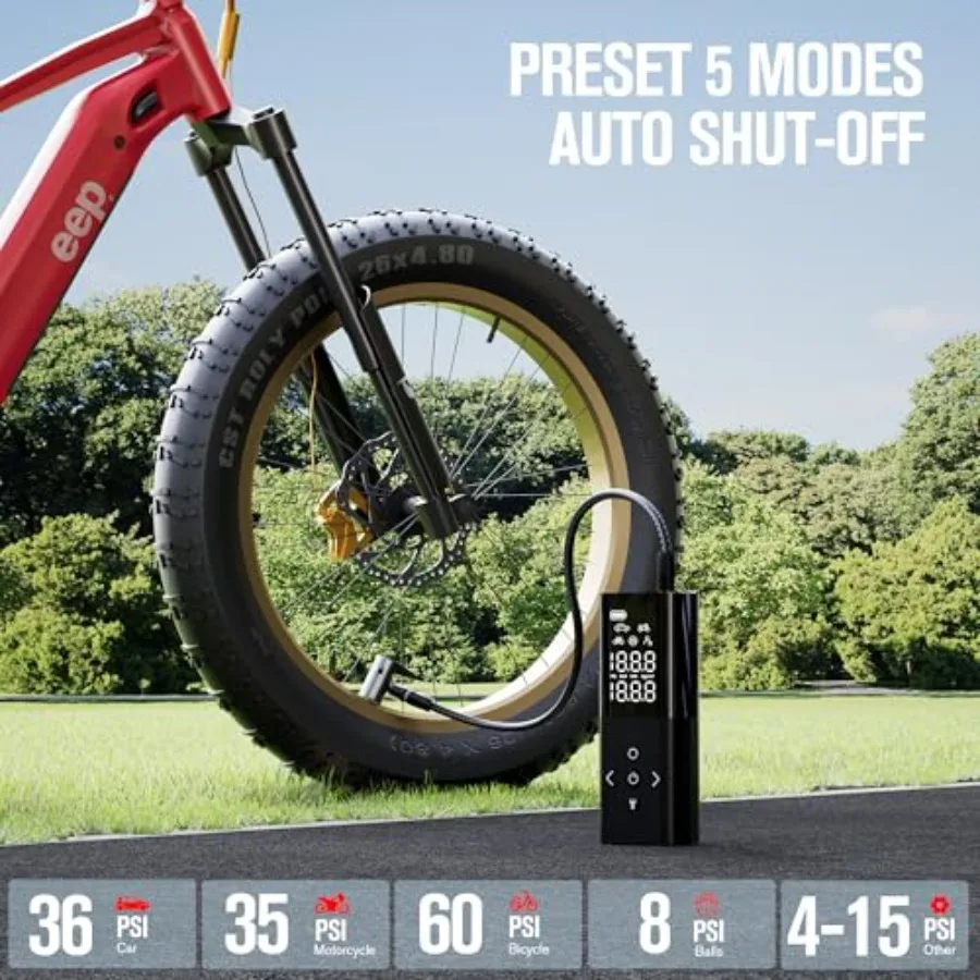 الانتقال كاتب مع ضاغط الهواء AP150 منفاخ الإطارات ضاغط الهواء المحمول لسيارة الطوارئ بدء البطارية دفعة Ti #5