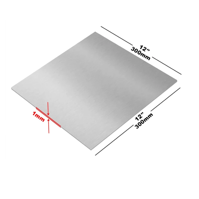 Placa de aluminio plana para aplicación eléctrica, 1 piezas de espesor, 0,3-2mm, efecto de protección, 1x300x300mm