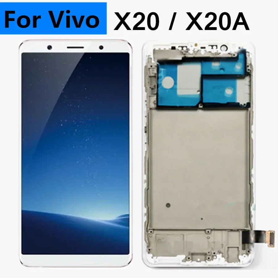 

6,0-дюймовый дисплей X20 для Vivo X20, ЖК-дисплей, преобразователь сенсорного экрана в сборе, замена для vivo X20 X20A, ЖК-дисплей с рамкой