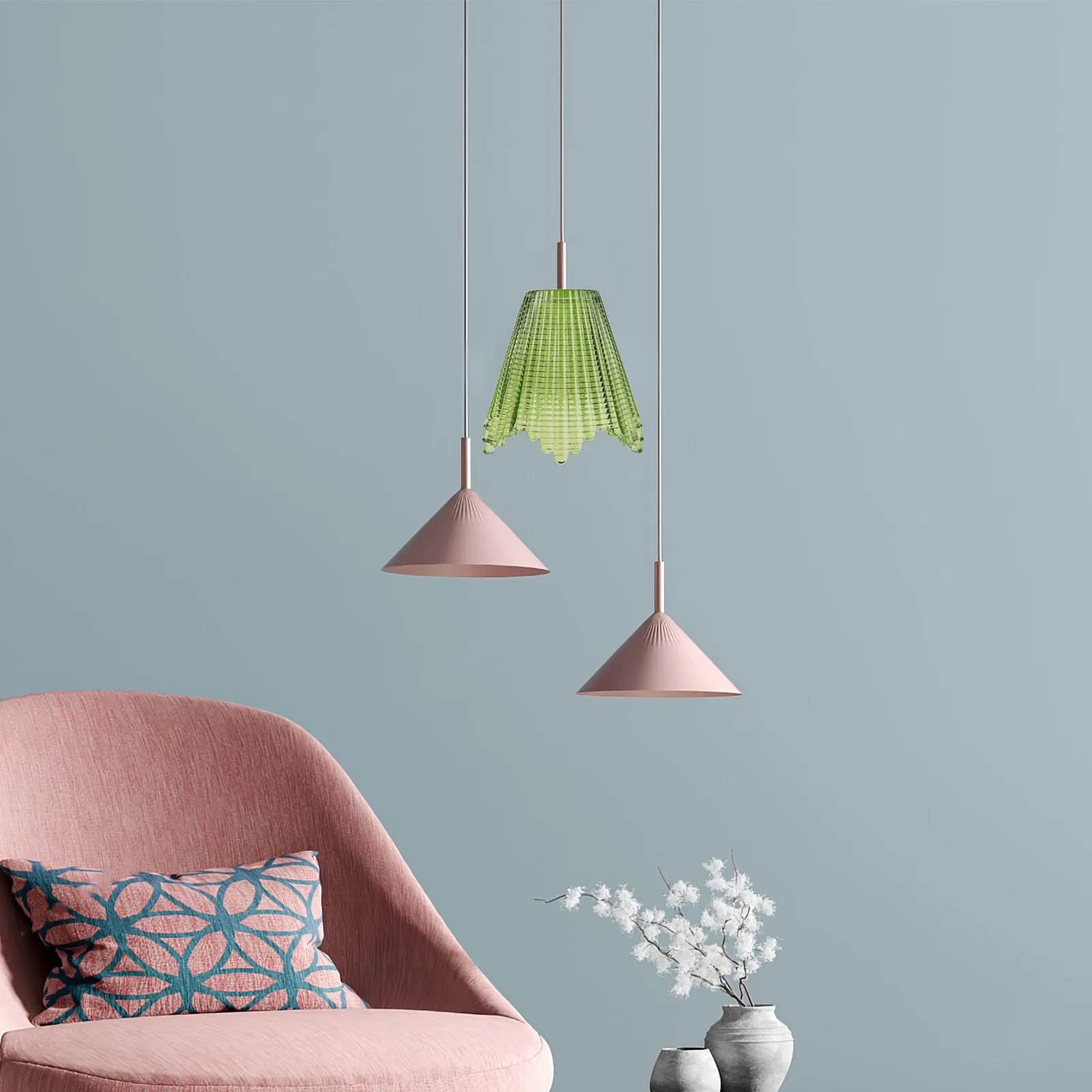 

Прозрачный конический стеклянный плафон для люстры, подвесного светильника, настольной или напольной лампы, декоративный чехол для потолочного светильника, полосатый