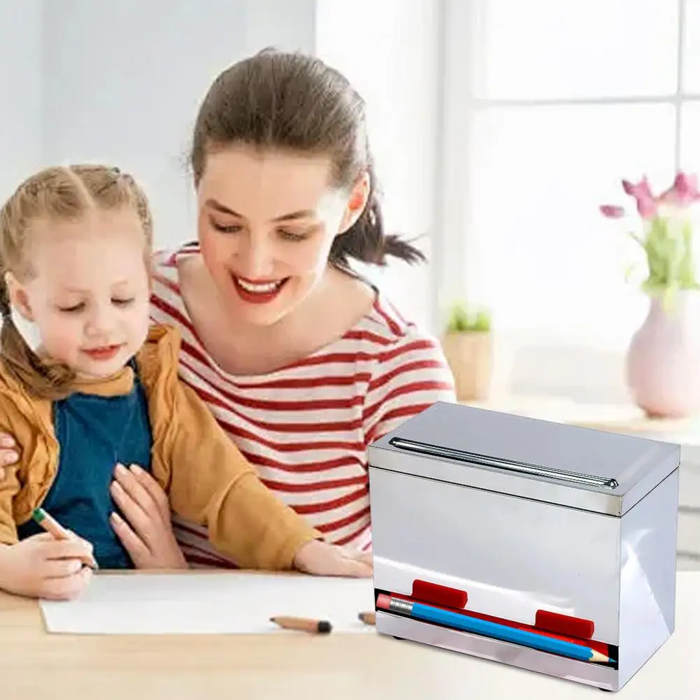 Organizador de lápices para el aula, dispensador de lápices de gran capacidad con tapa a prueba de polvo para organización del aula, fácil instalación