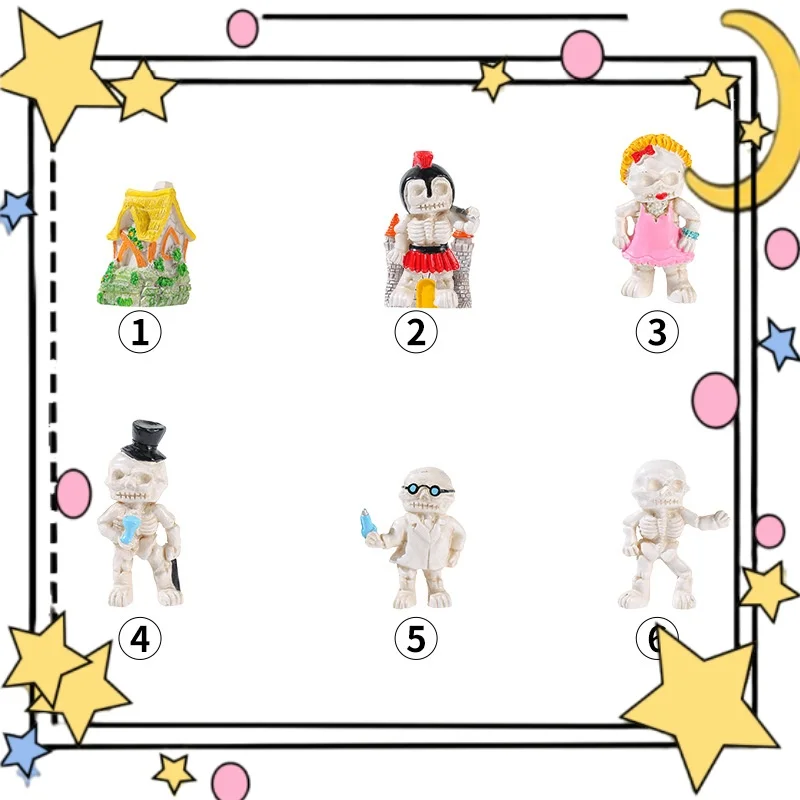 

Halloween Small Ornament Skull Mummy Easter Ghost Festival Horror Resin Ornament Home Creative Decoration Cute Birthday Gift