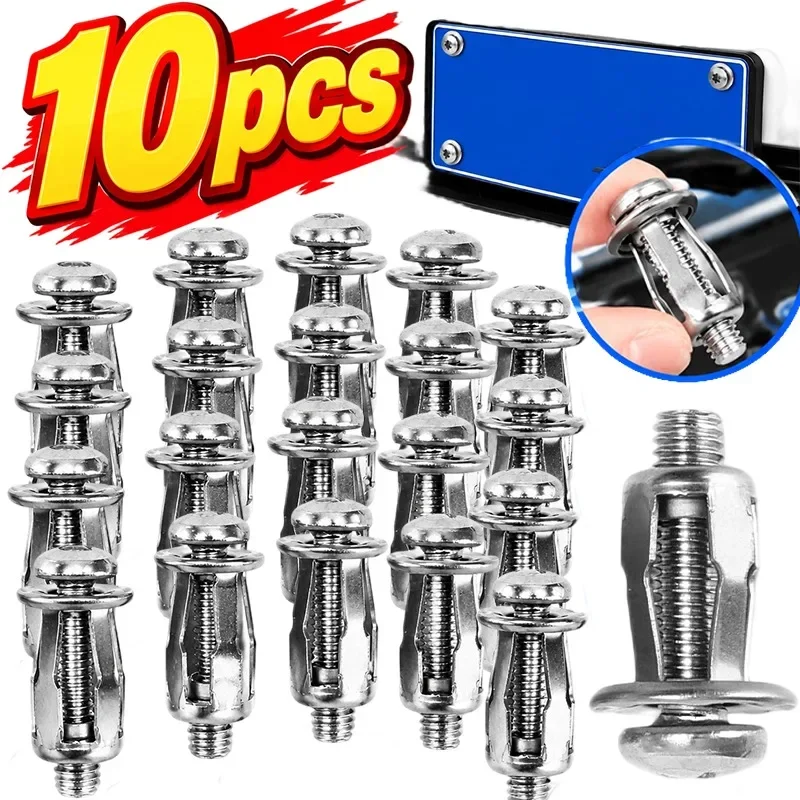 Car License Plate Mounting Screws Durable Stainless Steel Rust Proof Universal Fasteners For Front Rear License Plates Hardware