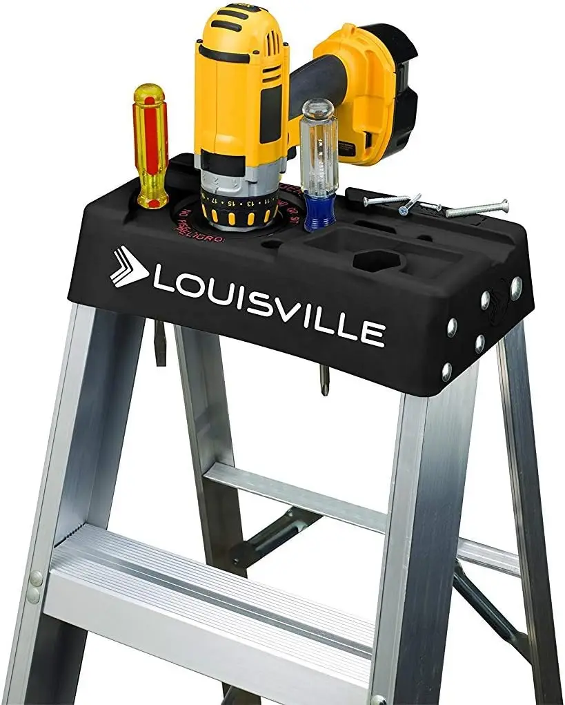 Louisville Ladder 8-voet Aluminium Trapladder, 300 Pond Laadvermogen, Type Ia, As3008