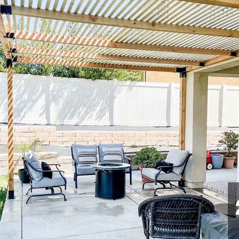 Stainless Steel Woodwork Pergola Kit - Upper Mount Bracket - Modular Sizing Pergola Hardware For 2 X 4 Lumber, Durable 8 Pack