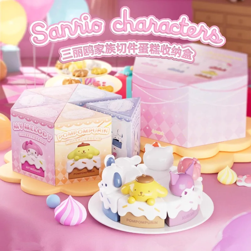 

Sanrio Hello Kitty Anime Figure Cinnamoroll Kuromi Mymelody Pochacco Action Figure Toys Birthday Cake Gifts Desktop accessories