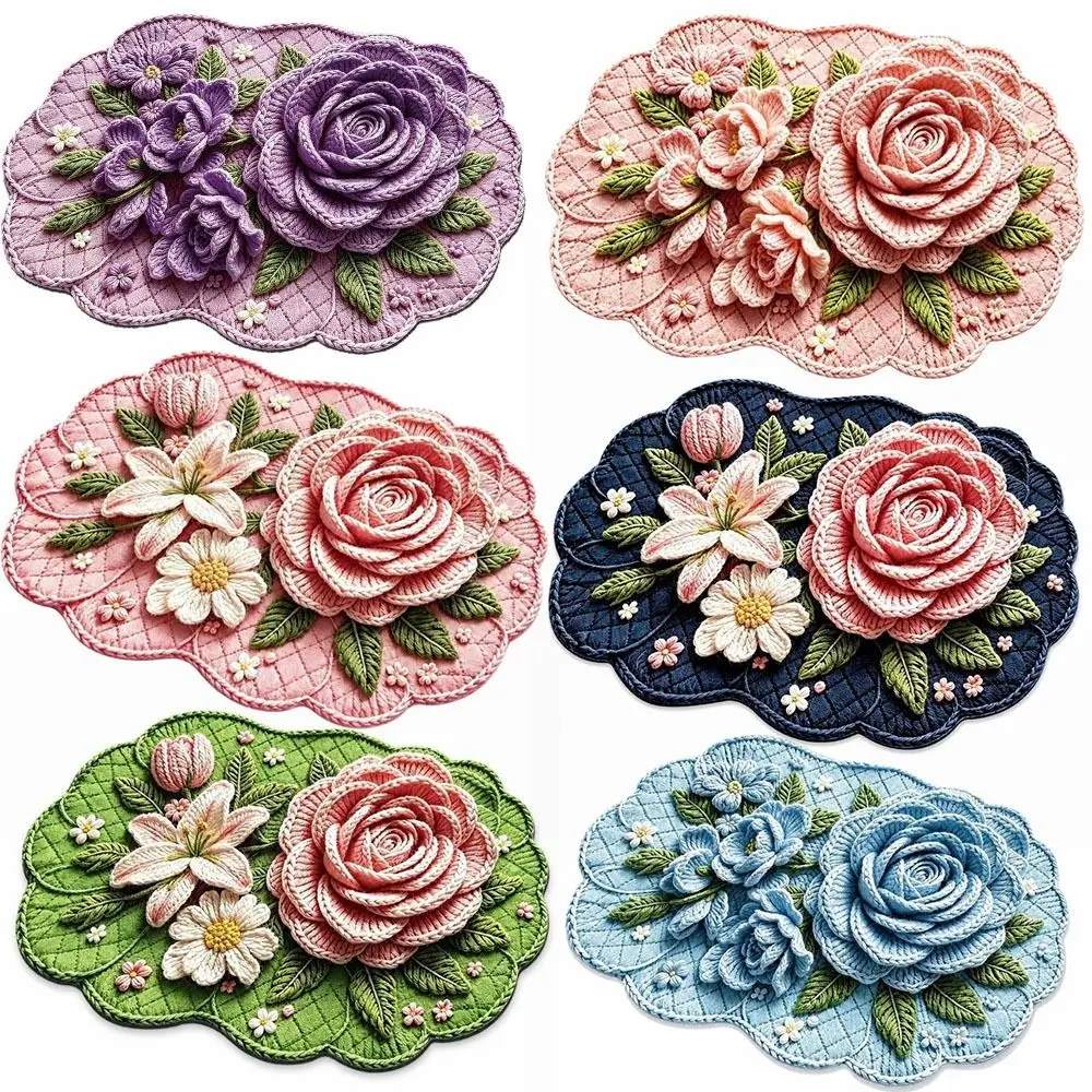 Creative Diatom Ooze Floral Floor Mat Non-slip Absorbent Bathroom Carpets Quick-drying Irregular Area Rug Balcony Area