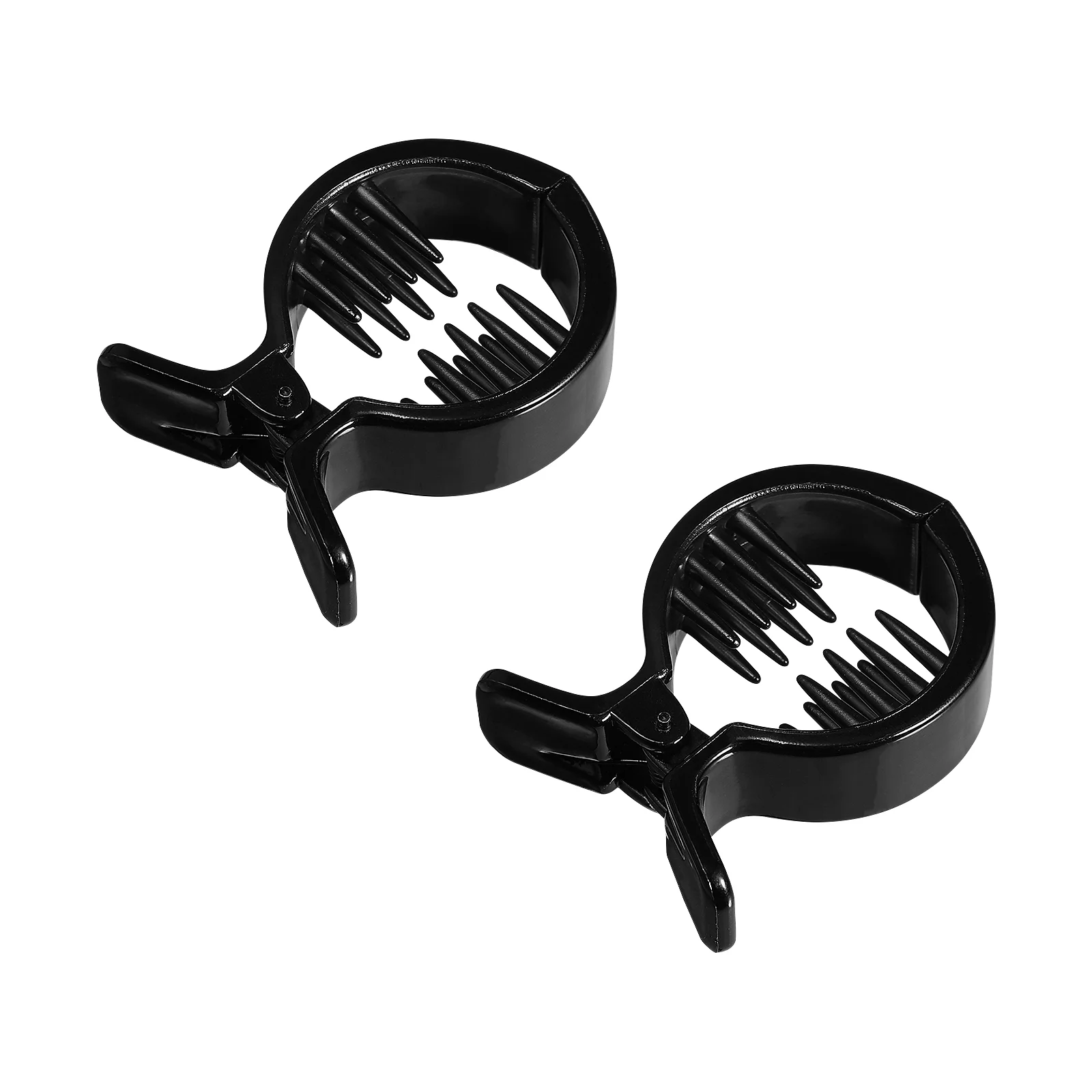 Beaupretty-Pinzas simples para el pelo para mujer, 2 piezas, pinzas dentadas para cola de caballo, pinzas para el pelo de pescado, soporte para cola