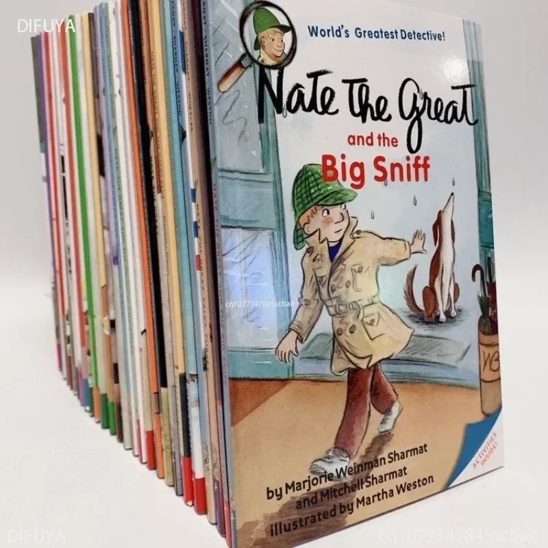 

27 книг Nate The Great детская английская книжка с картинками, учебный футляр на английском языке, развивающая игрушка «История детектива», английская книга рассказов