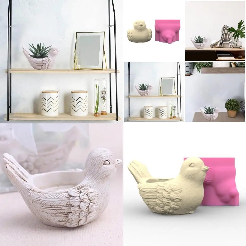 

A52E Bird Shaped Candlestick Molds Silicone Moulds Suitable for Making Holder
