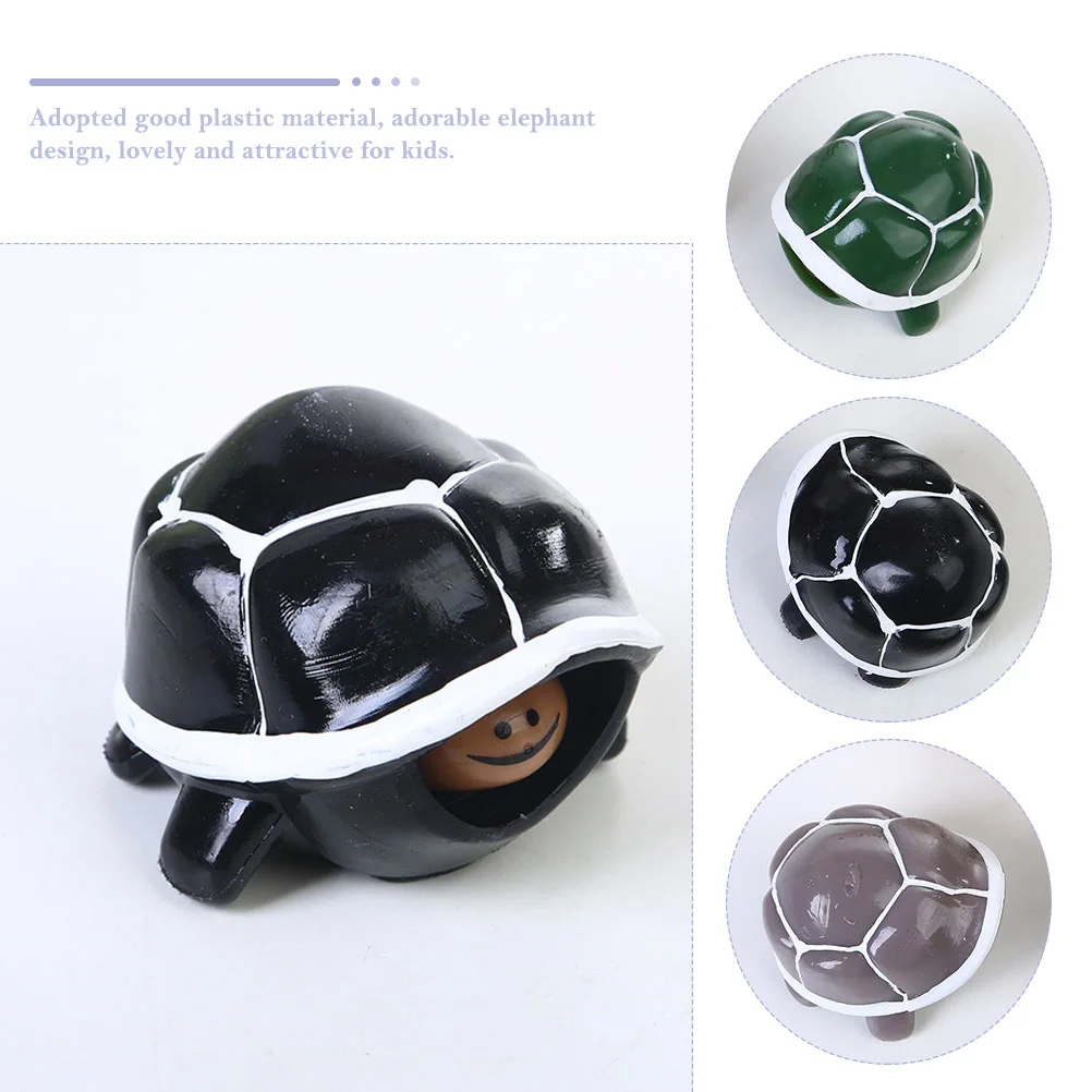 4 Pcs Squeeze Stress for Kids Miniature Turtle Pressure Relief Plaything Multi-use Plastic Child