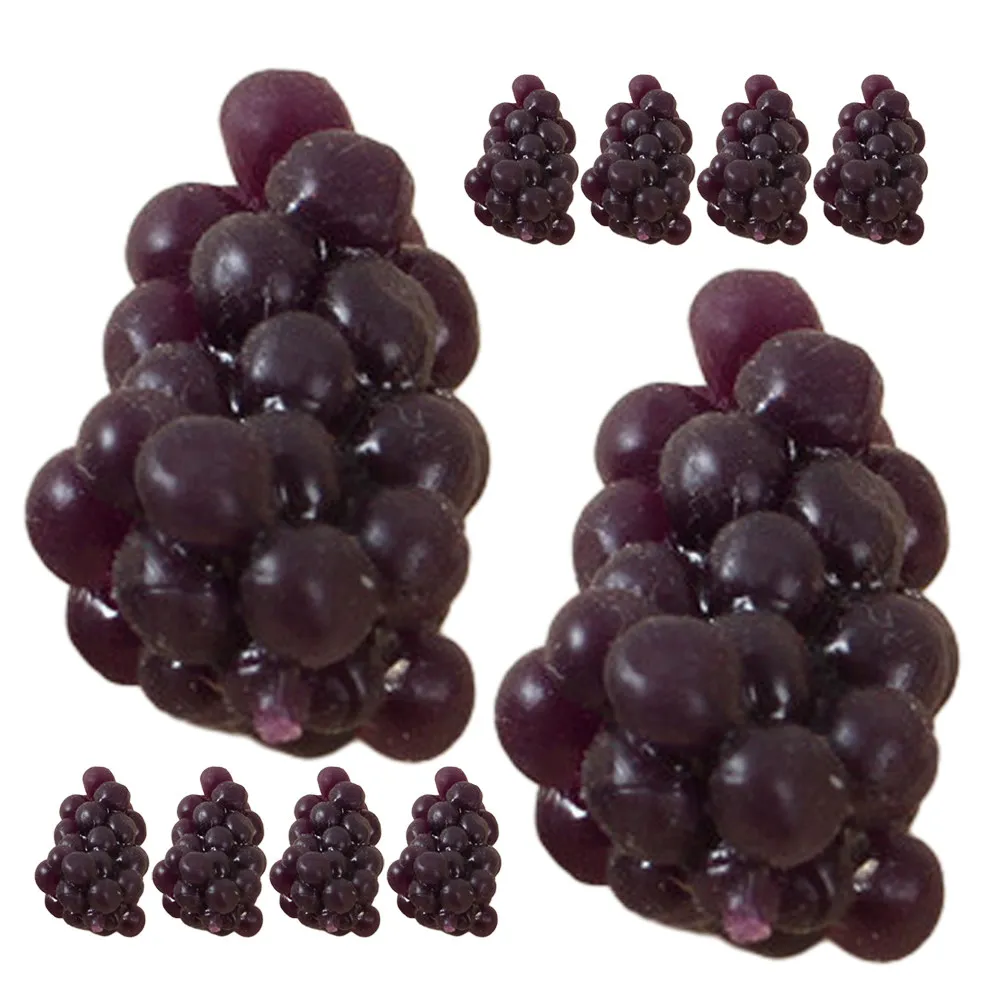 

25 шт. Имитация винограда, миниатюрные яркие искусственные гроздья для кукольного домика, реквизит для фотосессий, украшение для центра стола