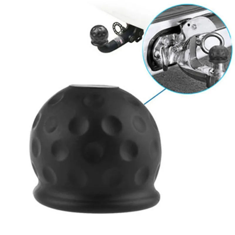 2023 New Universal Rubber Trailer Rod Ball Cover Towing Hook Caravan Trailer Trailer Ball Protection Cover Car Accessories