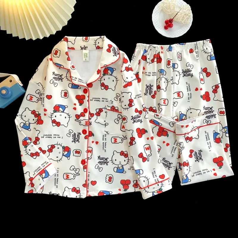 2025 سانريو كورومي الفتيات المخملية الدافئة بيجامة مجموعة الخريف/الشتاء جديد سميكة ملابس المنزل الكرتون لطيف هدية عيد ميلاد