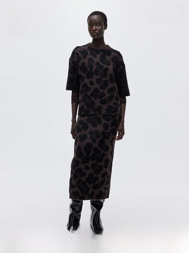 

H&M Women's Wool Knitted Base irt New Year's Celebration Inner Wear Casual Loose Fit Regular Thin Polyester Blend