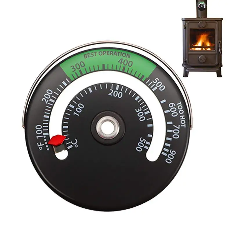 Fireplace Thermomete Magnetic Stove Thermometer Fire Stove Pipe Thermometer Gauge For Wood Burning Stoves And Pellet Stove