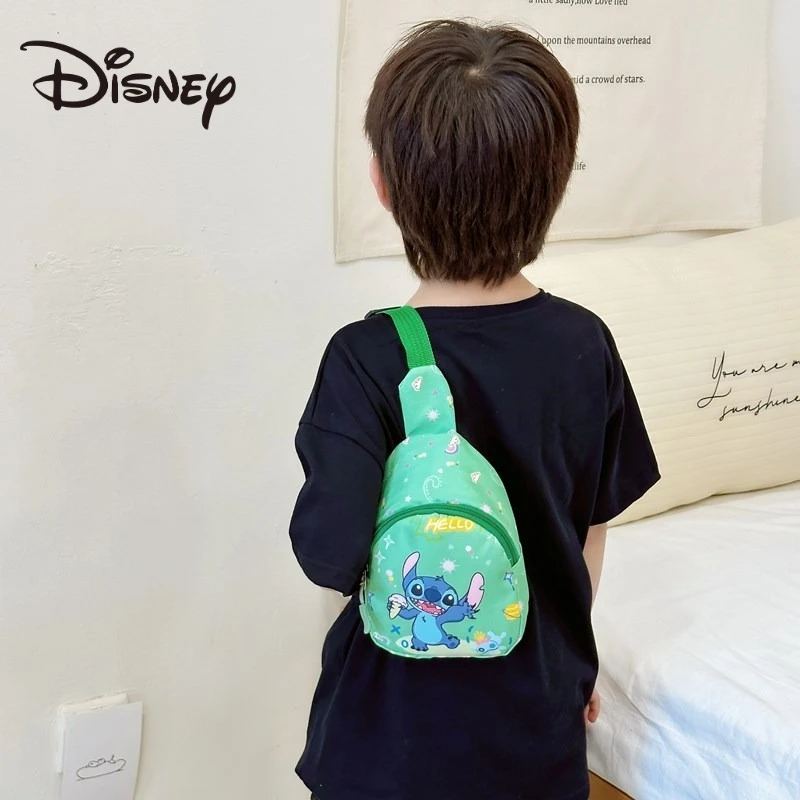 Lilo และ Stitch Disney เด็กกระเป๋า Kawaii การ์ตูนอะนิเมะพิมพ์อุปกรณ์เสริมกระเป๋า Crossbody สําหรับชายและหญิงไหล่กระเป๋า