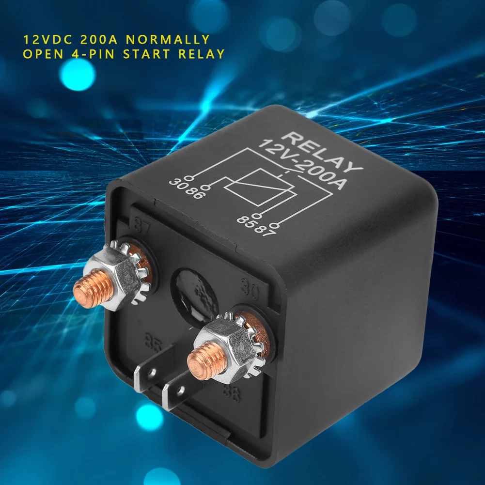 4-Pin Start Relay Car Relay Car Start Relay Relay WM686 12V 4-Pin Start Relay Heavy Duty Car ON/OFF  Relay RL/180 200A
