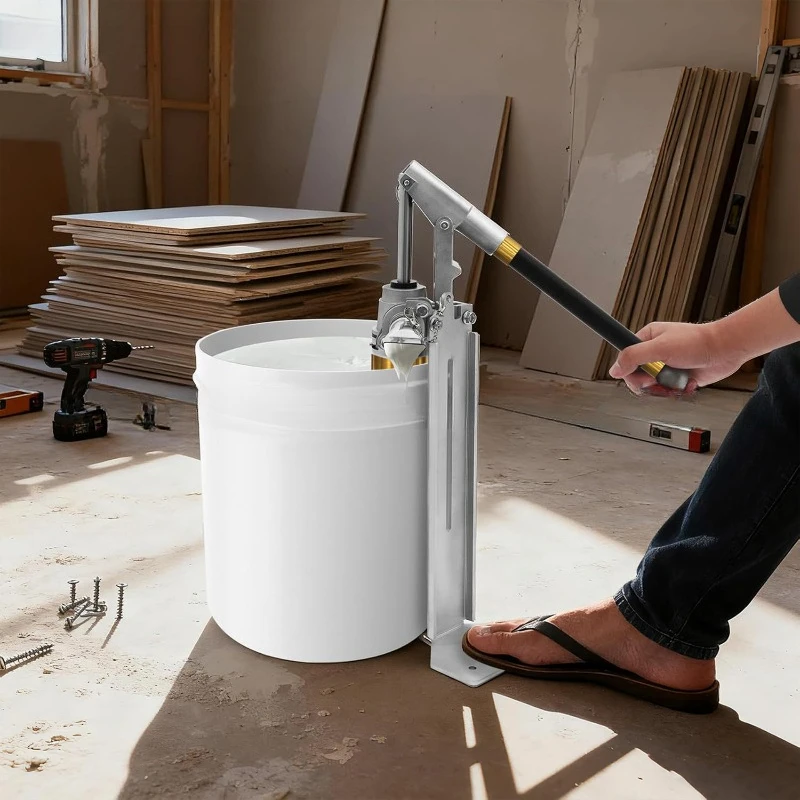Manual Feeding Pump Aluminum Alloy Paste Liquid Suction Transfer Device Universal For Indoor Outdoor Construction Glue Material
