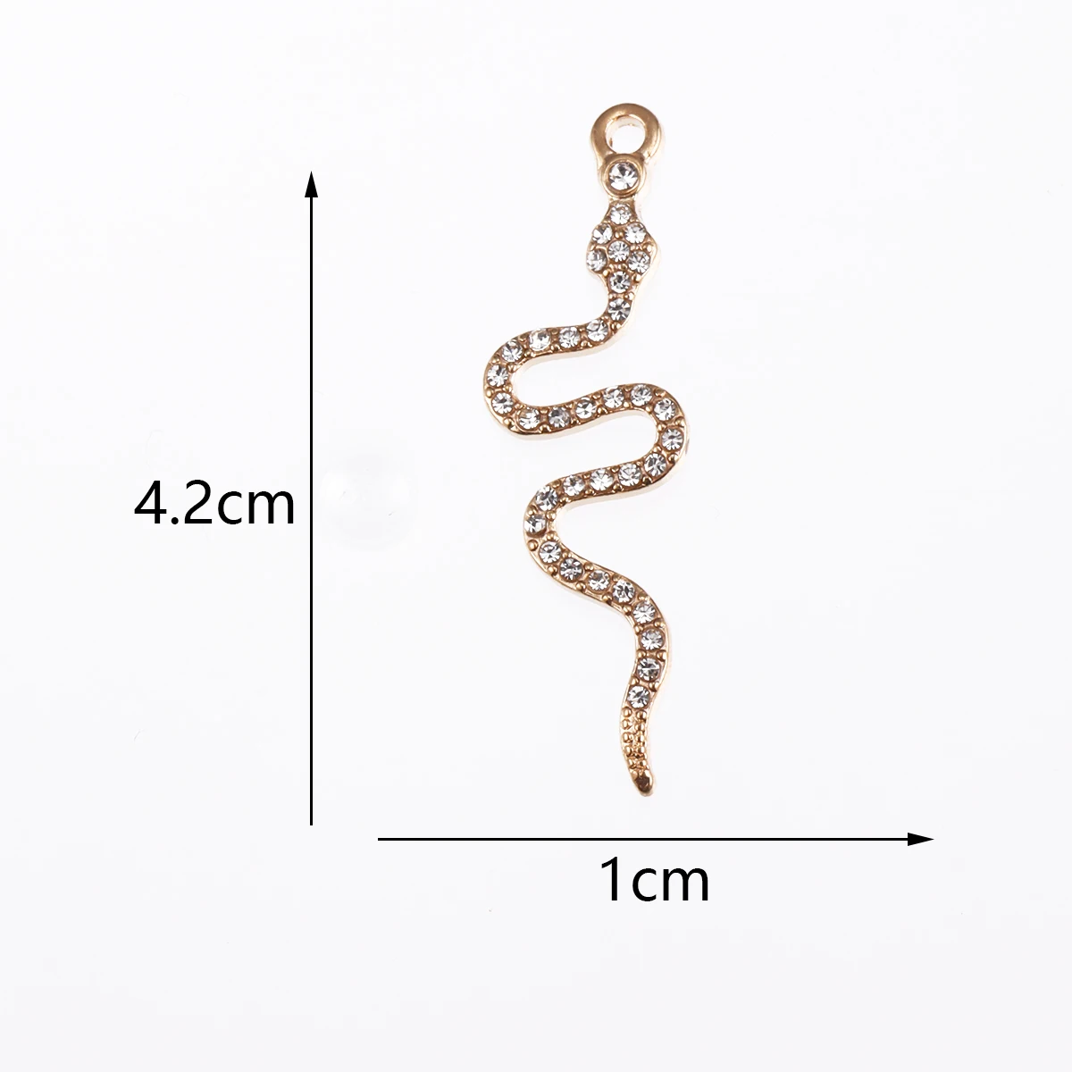 10Pcs Zircon Gold Colour Luxury Snake Necklaces for Women Vintage Punk Snake Pendant  Jewelry Making DIY Accessories Material