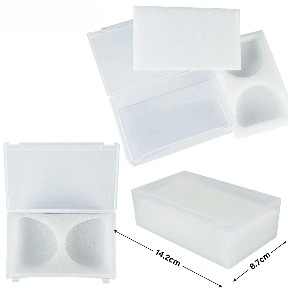 20Pcs Sponge Box For Dentures Dental Implant Storage Plastic Tooth Box With Foam Sponge Denture Storage Boxes Placement Box
