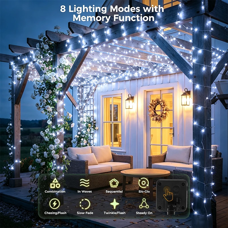 Outdoor LED Christmas Garland  - Outdoor Lighting On Trees 评论和价格