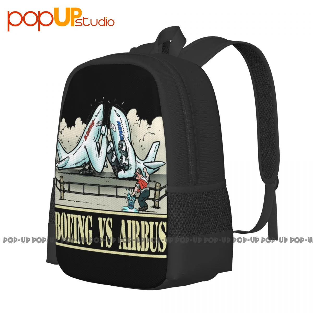 Boeing Vs Airbus Backpack Large Capacity Print Training Sports Style Riding Backpack