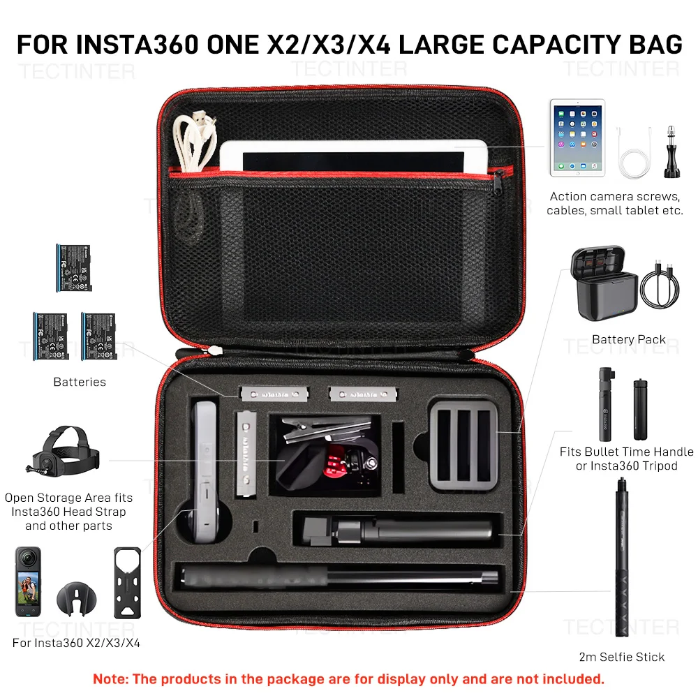 Box for Insta360 X5 X4 X3 X2 Protective Storage Bag Travel Protable Carrying Case For Insta360 X4 Action Camera Accessories
