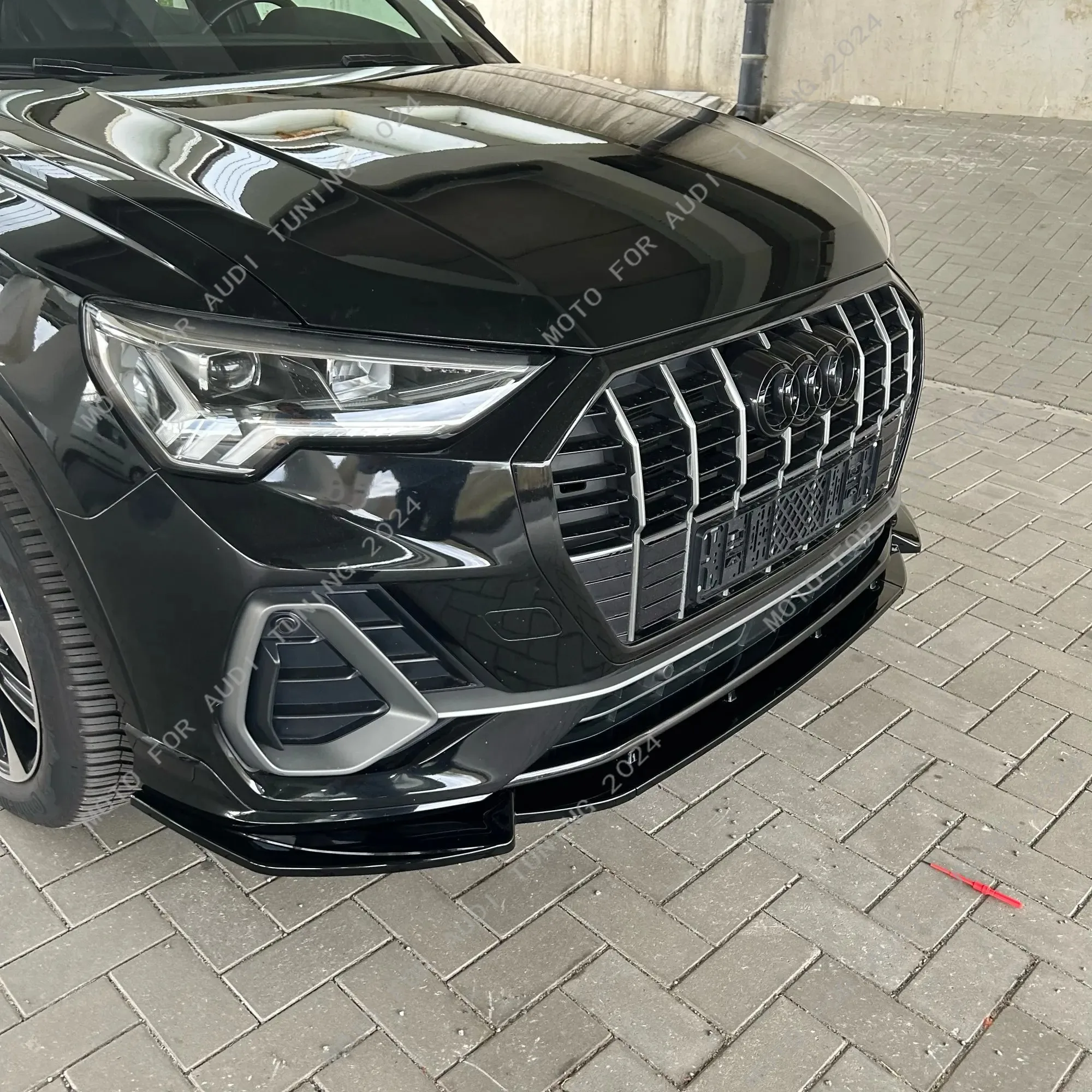 

Для Audi Q3 F3 S-line TFSI TDI Sportback SUV 2019-2025: Передний бампер, сплиттер, накладка-спойлер, защита, обвес в стиле Maxton