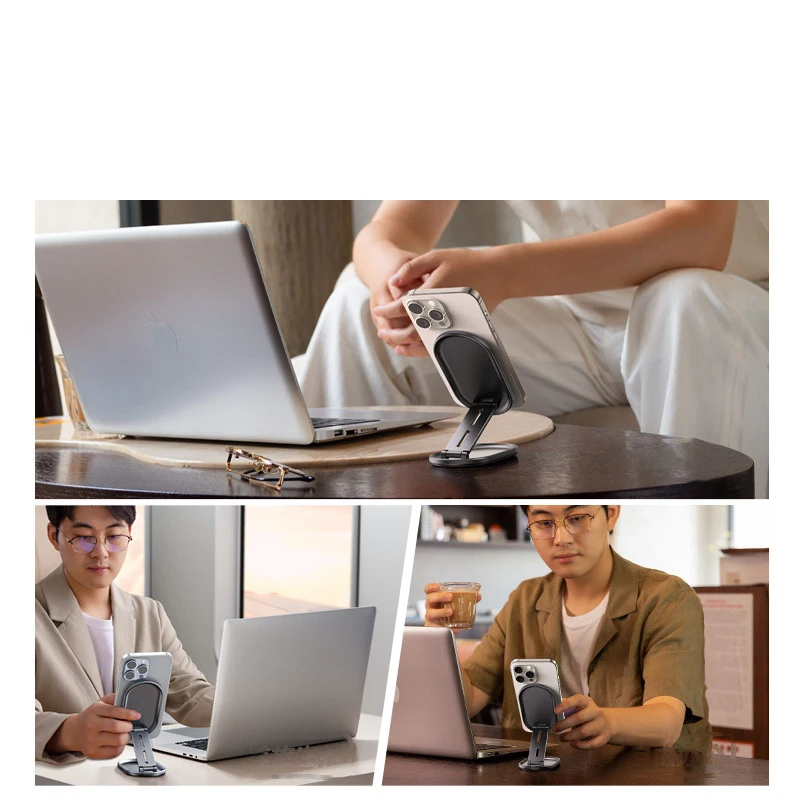 MoZhao Phone Stand Desktop Magsafe Magnetic Universal Portable Outdoor Travel Folding Lifting Adjustment Metal Support Frame