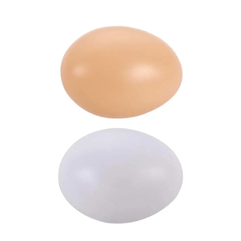 10pcs/set  Egg Hen Poultry Breeding Simulation Fake Plastic Artificial Eggs DIY Painting Easter Egg Educational Toy