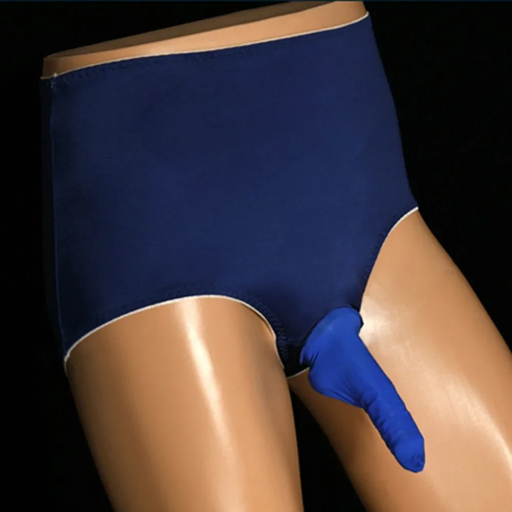 Physiological JJ Set Silky Panties Man Smooth Silk Bikini Brief Soft Comfortable Underwear Open Close Sheath Funny Underpant