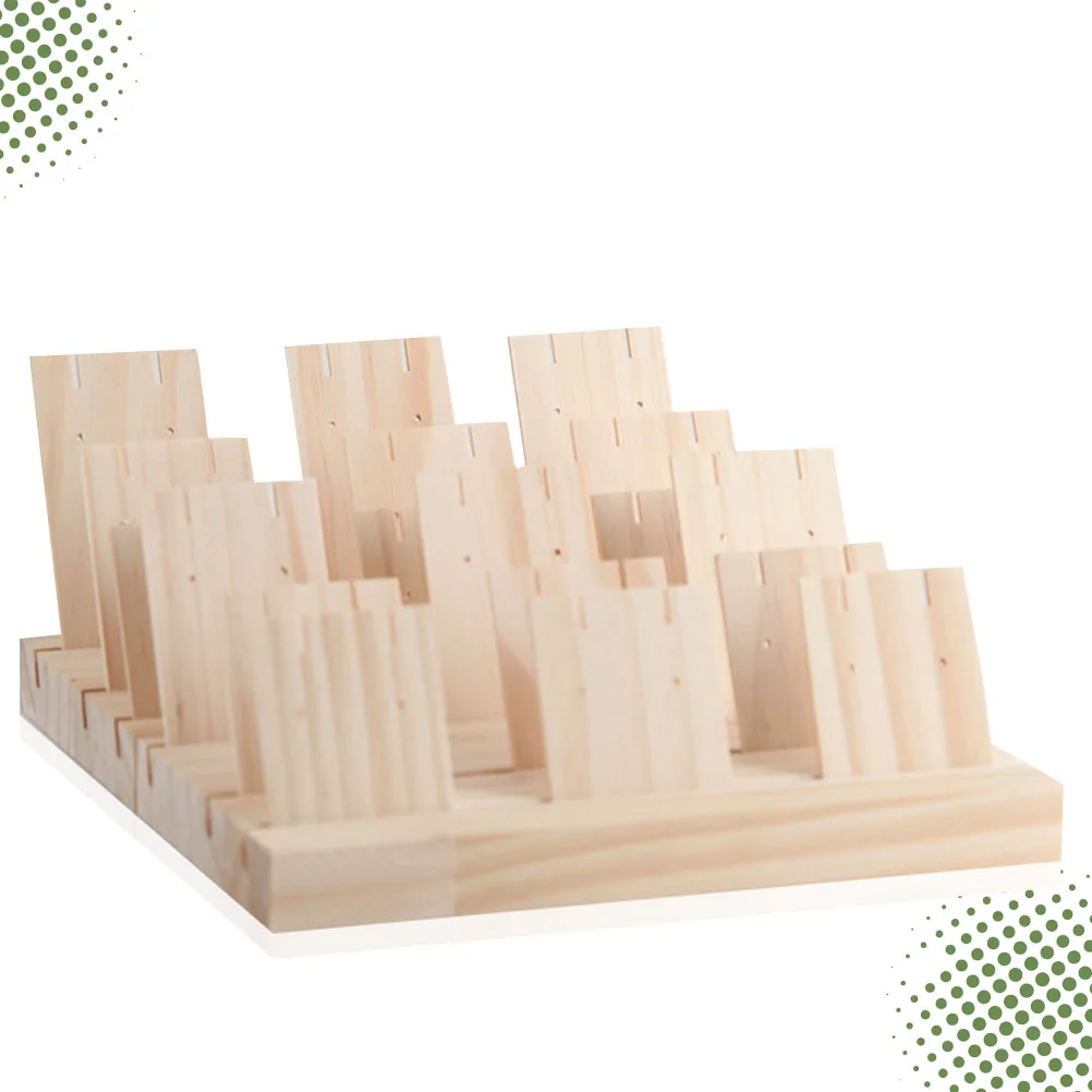

Earring Display Stand Wooden Jewelry Bracelet Holder Accessories Necklace Bamboo