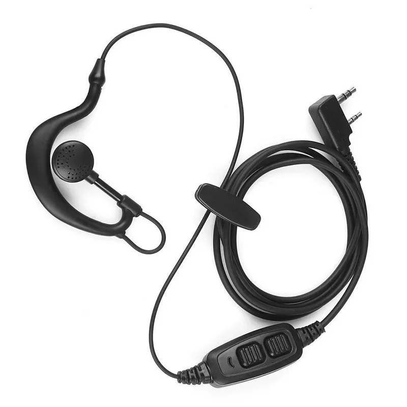 Headset Headphone mikrofon mikrofon dengan tombol PTT ganda untuk Baofeng UV82 UV-82 UV-89 Aksesori Earphone Walkie Talkie UV-8D