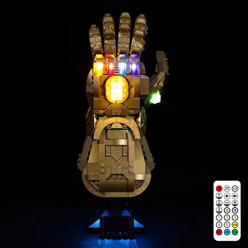 Nenhum modelo de conjunto de iluminação LED adequado para LEGO Infinity Gauntlet 76191 (excluindo blocos de construção)