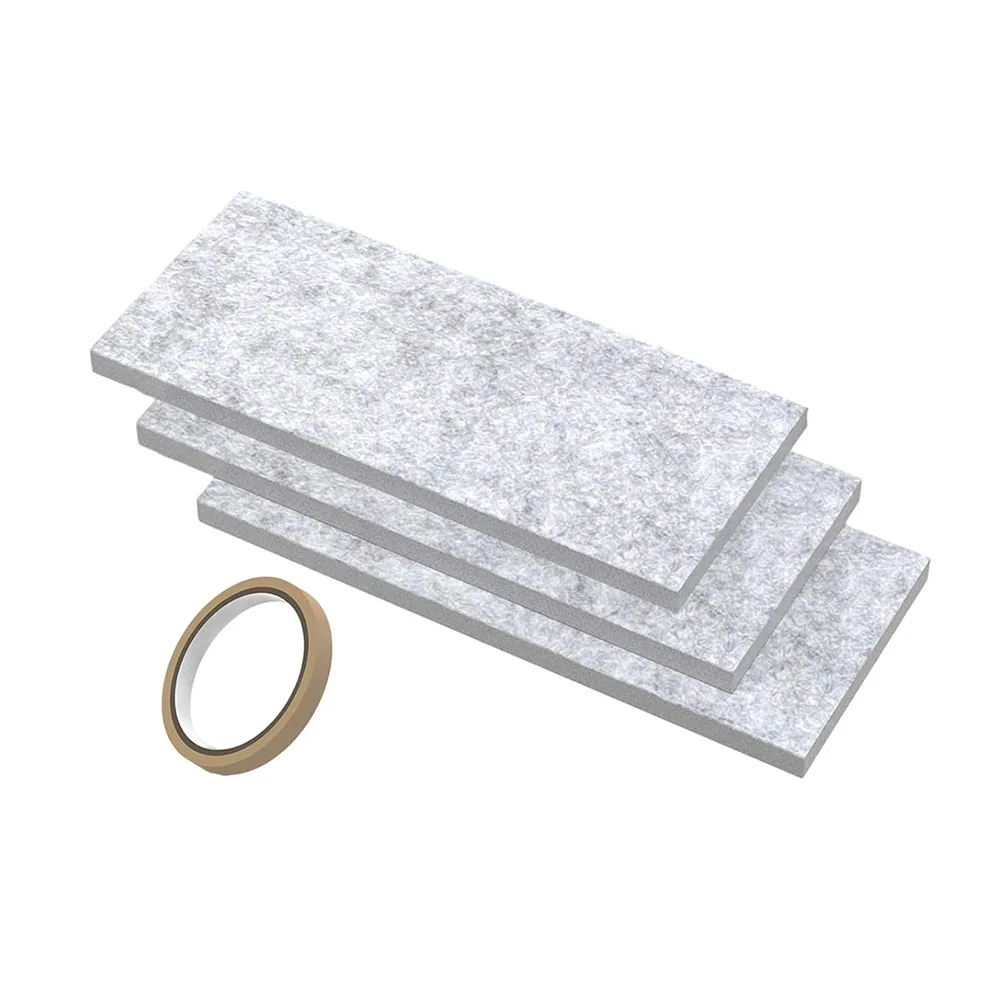 3pcs Gray Foam Felt Side Panels For Window AC Unit Noise Blocking Thermal Insulation Sealing Board 16.5x6.3in Home Improvement