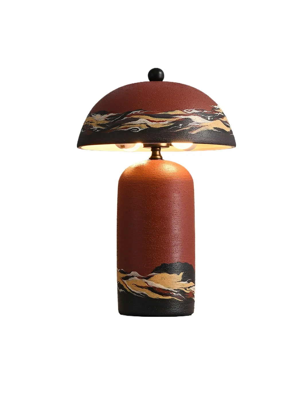 New Design Ceramic Table Lamp Song-style Aesthetics Retro Wabi-sabi Wind B & B Hotel Living Room Bedroom Bedside Lamp